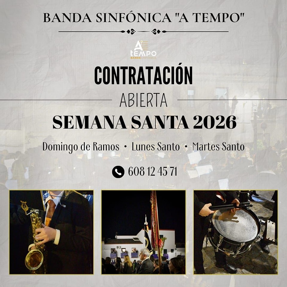Cartel de contratación de la banda sinfónica A Tempo